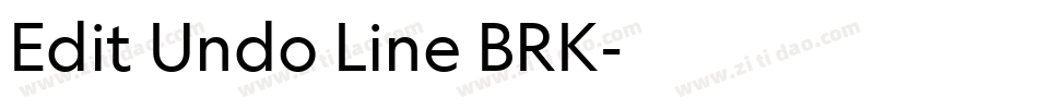 Edit Undo Line BRK字体转换